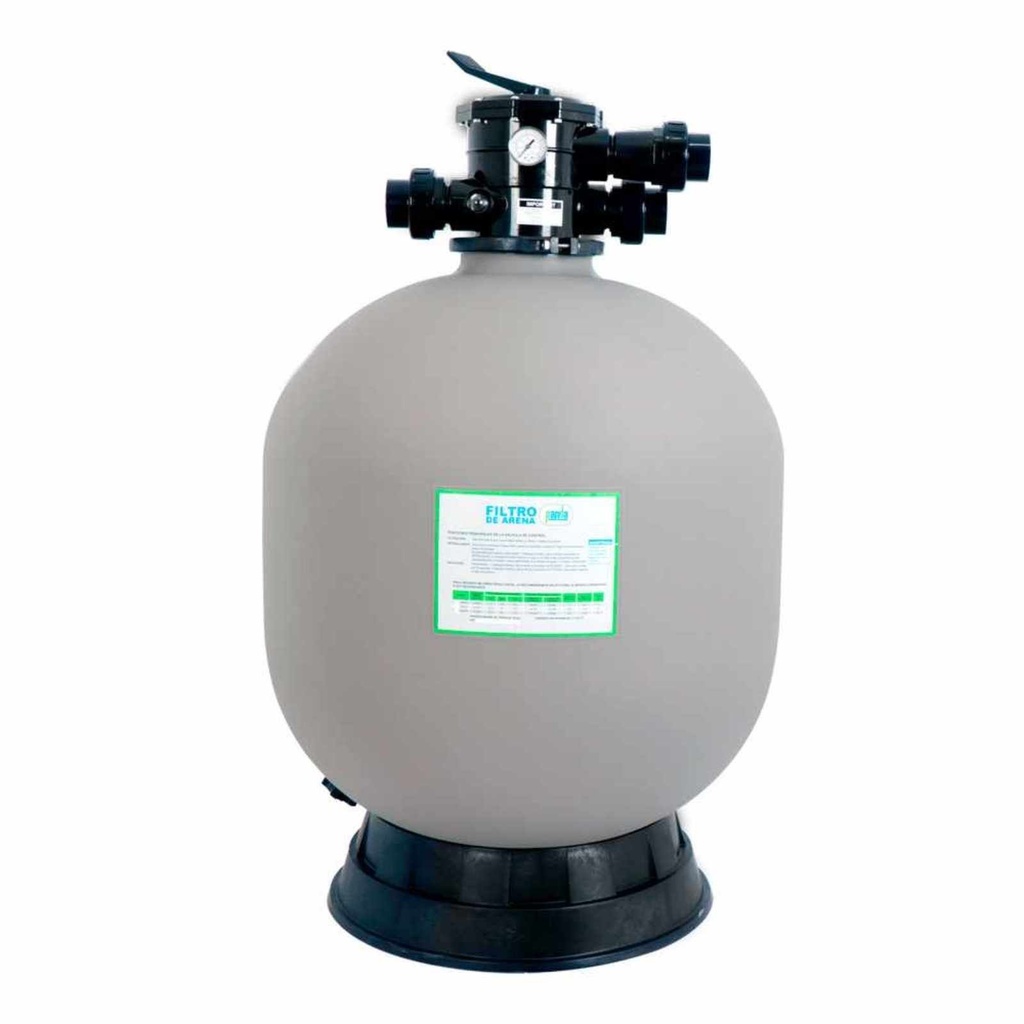 FPD31T - FILTRO DE ARENA PARA PISCINA CONSTRUIDO EN PLASTICO REFORZADO MARCA PANDA DE 31" PARA UN FLUJO MAXIMO DE 98 GPM