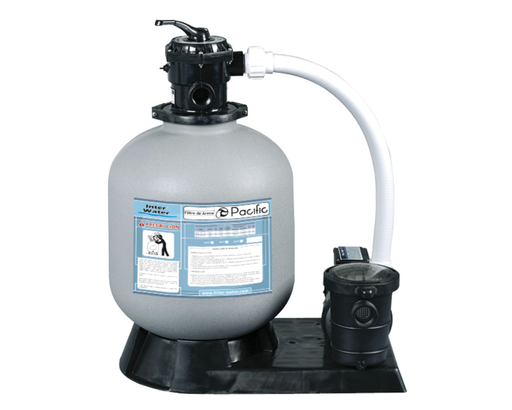 [160TP-3/4] Sistema Filtro Pacific 16” + Motobomba 3/4 Hp (Valvula 7 Posiciones)