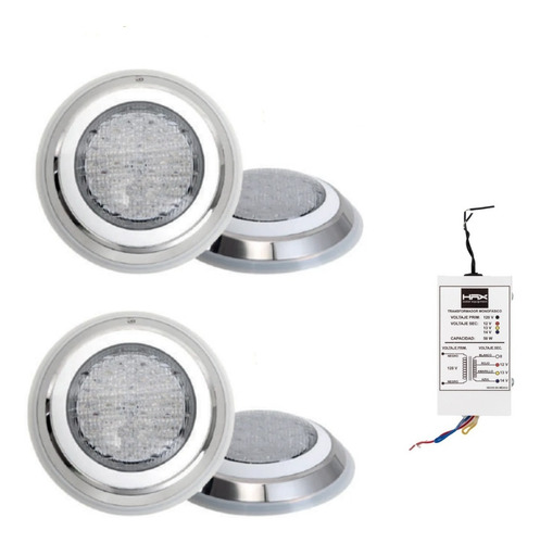 [KIT-LAM-AL-6W-TRANS03] 4 Lampara Led Rgb Piscina 6 Watts 12 Vc Y Transformador 1445421877