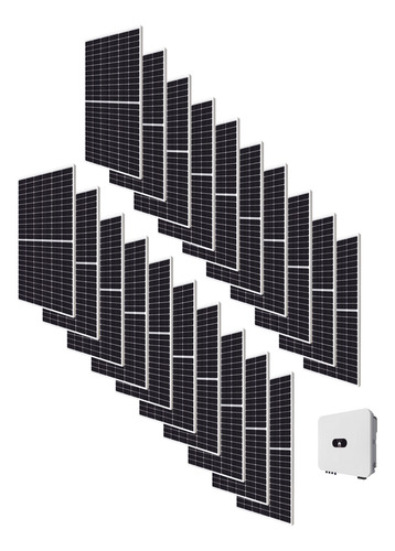 [SOLSUN-10K] Planta Solar De 10kw Panel Solar E Inversor De Interconexion