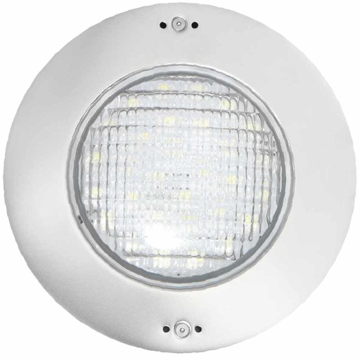 [DLX-10N-B-50W-12A] Lampara Led Para Piscina, Deluxe, Panda, Blanco Calido, 50 Watts, 12 Vca, Acero Inoxidable 316, Diametro 10"