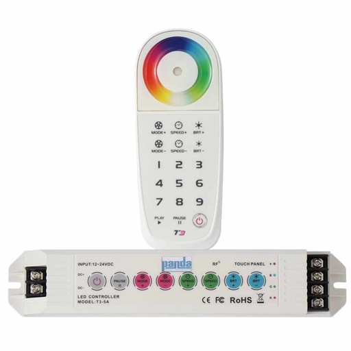 [CTRL-180-12D] CTRL-180-12D - CONTROLADOR CON CONTROL REMOTO, PANDA, PARA LAMPARA TIPO LED SERIE DELUXE, 12VCD, 180 WATTS